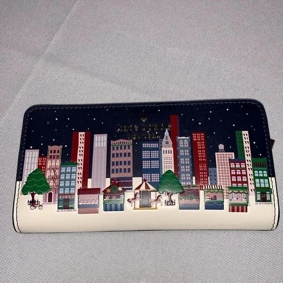 kate spade Handbags - Kate Spade Wallet, ❄️ Winter Scene ❄️NWOT.